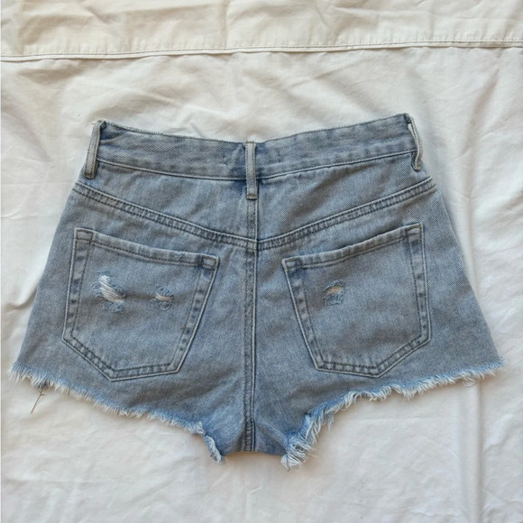 pacsun distressed high rise festival shorts ripped denim shorts - Picture 3 of 3